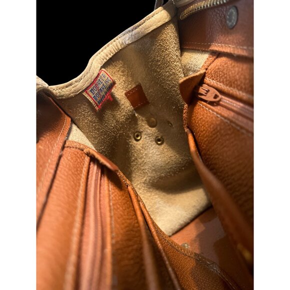 Vtg Dooney & Bourke Pebble Leather Double Handle Handbag Shoulder Bag Satchel Bo - Picture 5 of 12